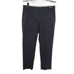 Theory Black Cotton Trouser Pants